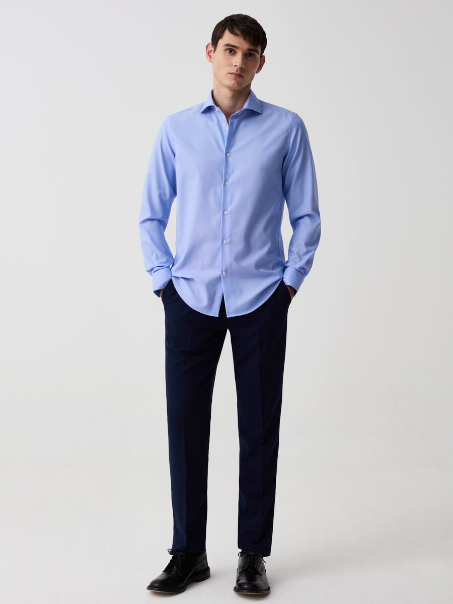 Slim-fit shirt in no-iron Oxford_0