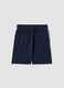 Boys&rsquo; regular-fit pure cotton blue shorts_0