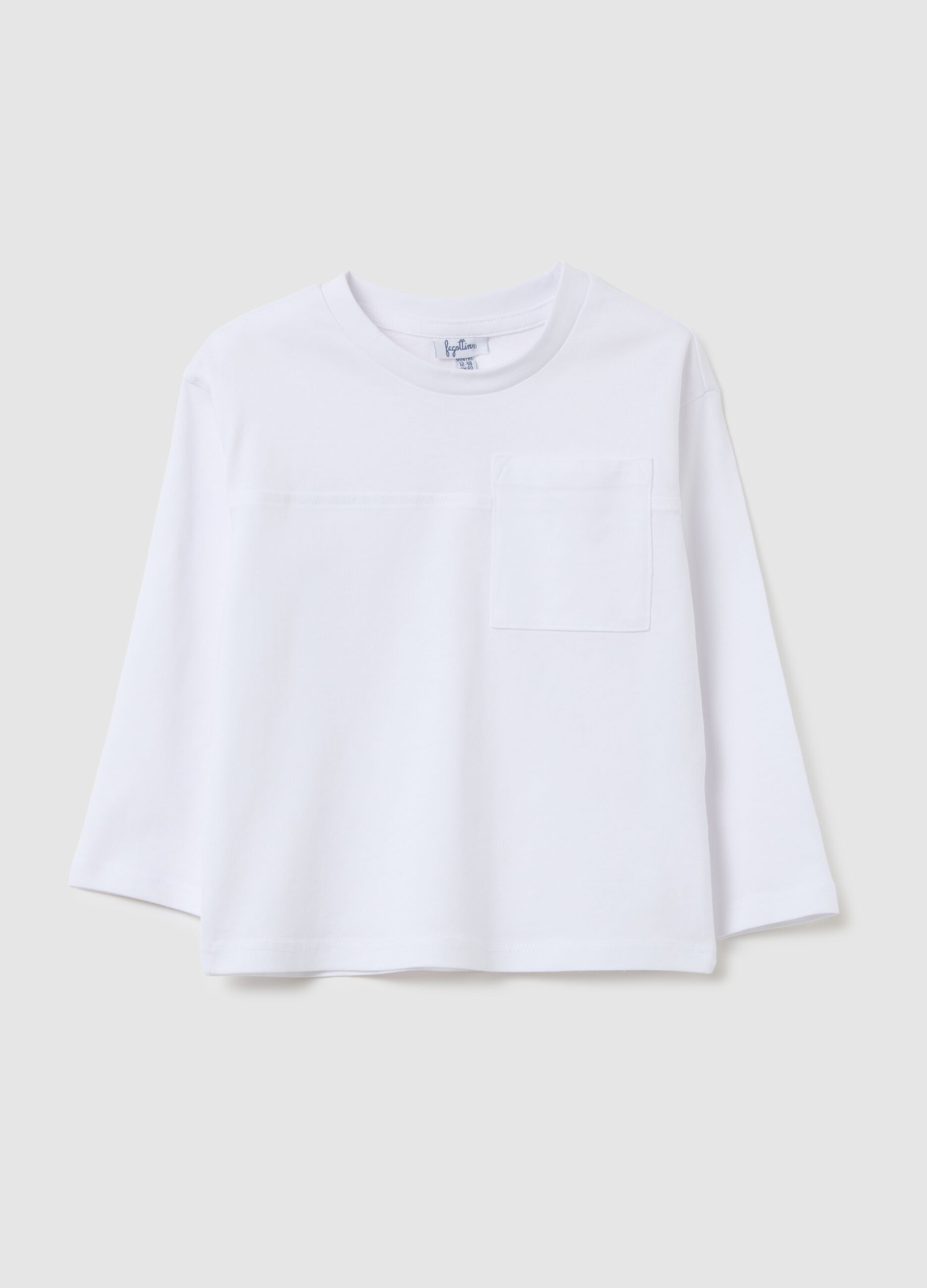 Kinderhemd aus reinem Baumwolle, wei&szlig;, normales Passform