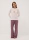 Mauve purple organic cotton crew-neck pyjamas_0