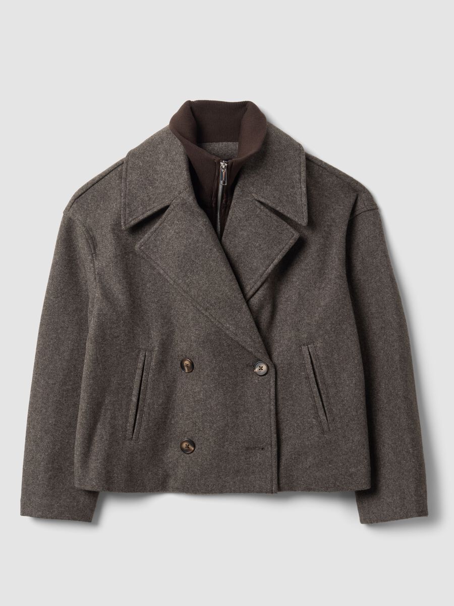 Giacca grigia doppiopetto regular fit con zip e bottoni_4