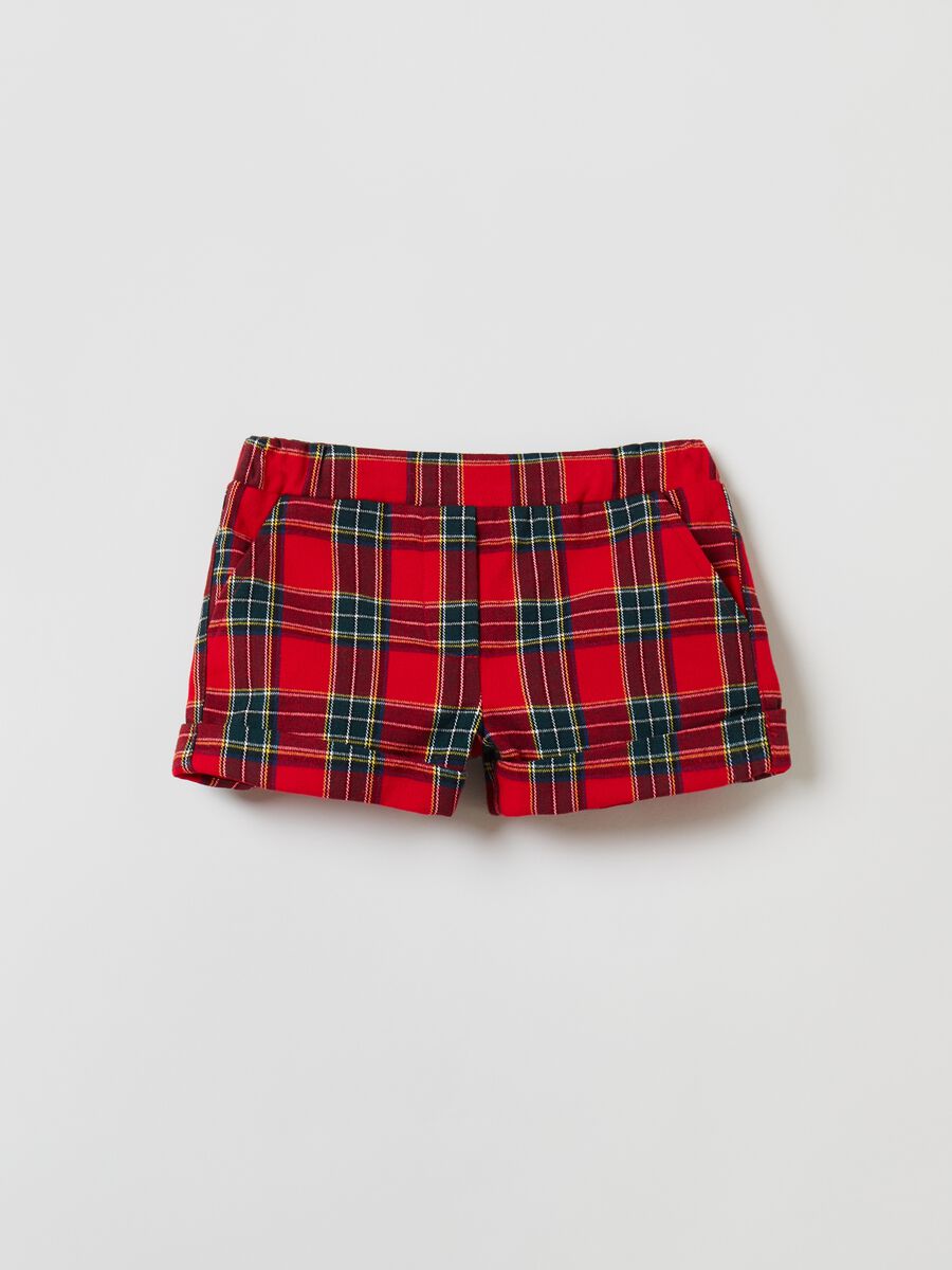 Shorts with tartan pattern_0