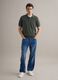 Jeans aus blauem Baumwoll-Leinen-Mix in Regular Fit_0