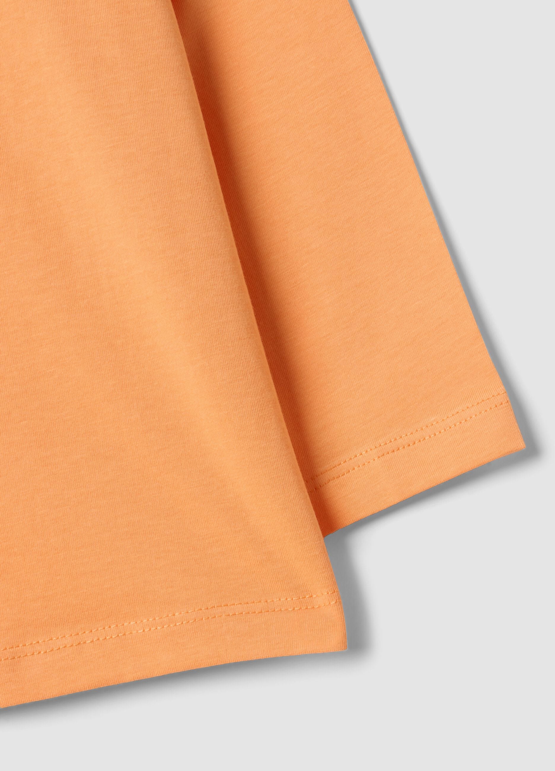 Oranges Oversized-T-Shirt aus reiner Baumwolle mit Skate-Print f&uuml;r Jungen