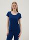 Blue Regular Fit Stretch Viscose Blend Pyjama Top_0