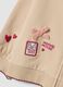 Beige oversized organic stretch cotton sweatshirt with Minnie print_2