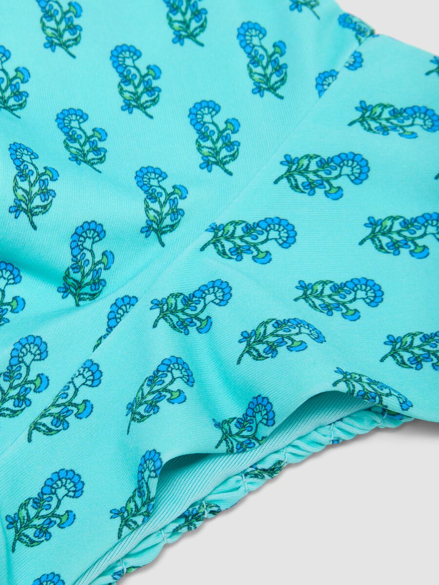 Bas de bikini bleu azur en tissu stretch_5