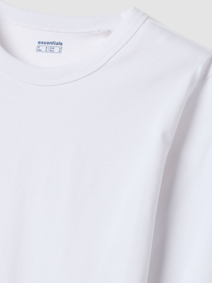 White long-sleeve pure cotton jersey T-shirt, regular fit_5