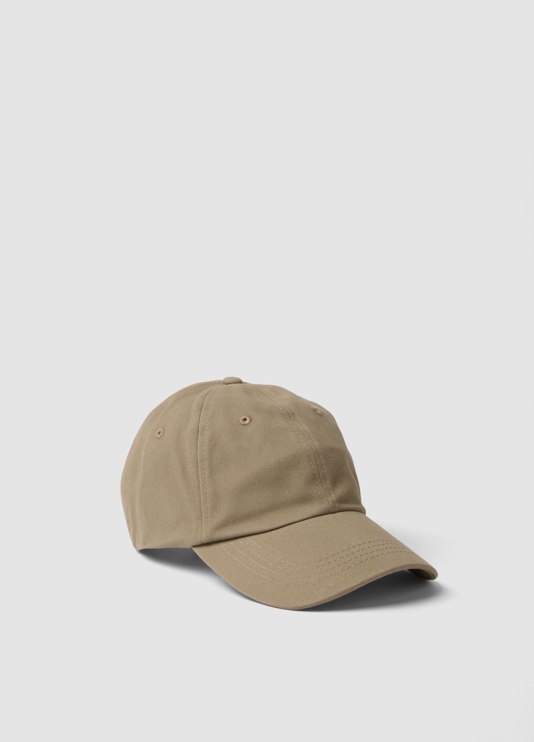 Beige Baseballcap aus reiner Baumwolle