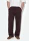 Braune Jogger aus reiner Baumwolle mit elastischem Bund, Oversize-Fit_1