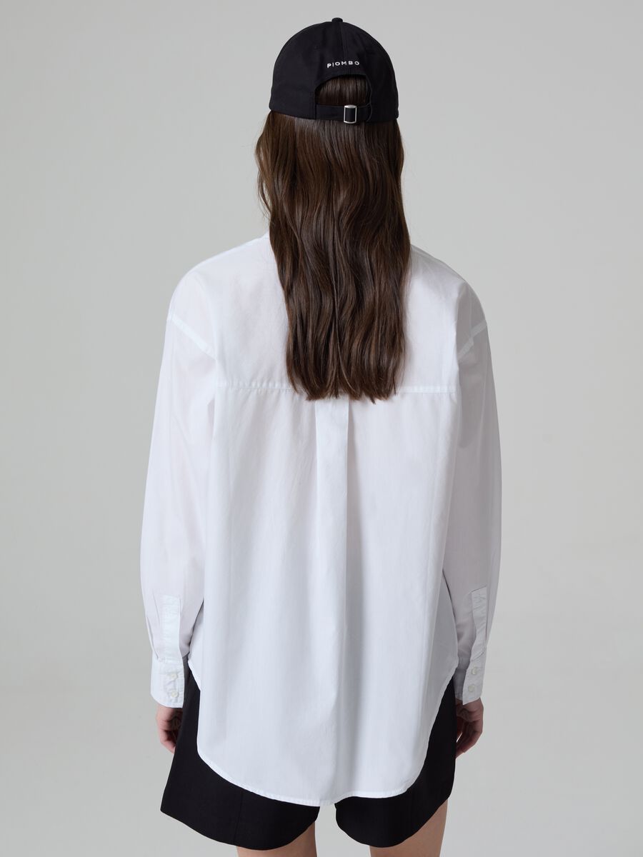 Oversized shirt in cotton with pocket_1