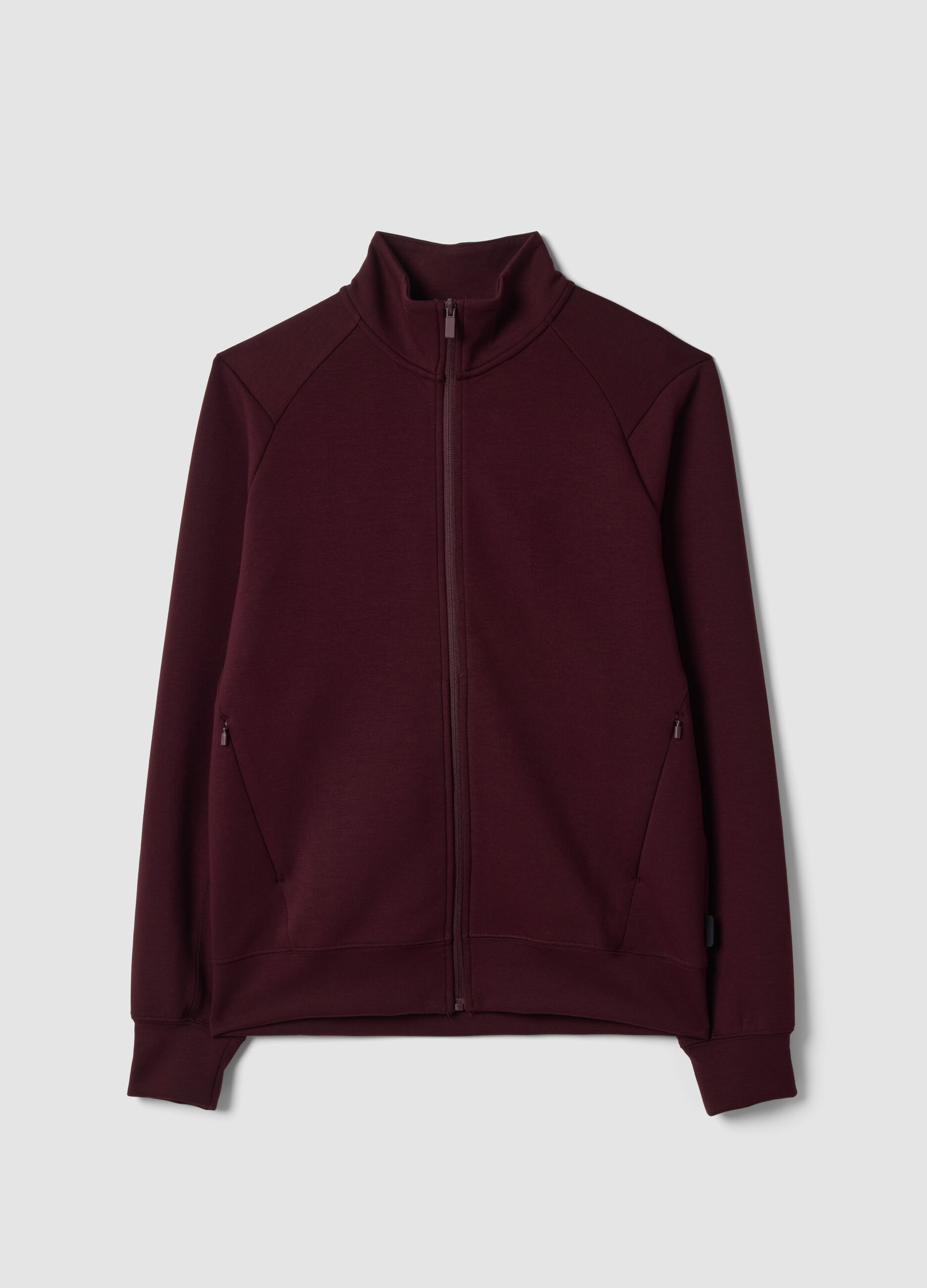Red full-zip jacket with stretch Easy Dry fabric, regular fit