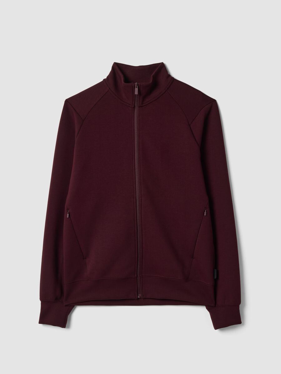 Red full-zip jacket with stretch Easy Dry fabric, regular fit_4