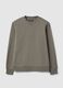 Regular fit grey cotton blend crewneck sweatshirt_4