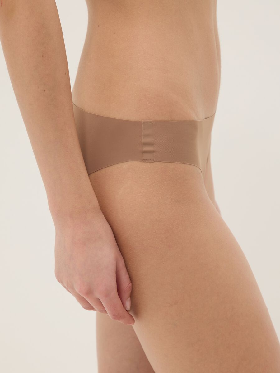Slip marron sans couture, coupe regular_3