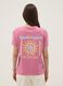 Rosa T-Shirt aus reiner Baumwolle im Relaxed Fit mit Sonnenprint_3