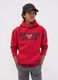 Red cotton-blend hoodie with Chicago Bulls logo for boys_1