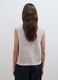 White pure cotton knitted gilet with crew neck, regular fit_3