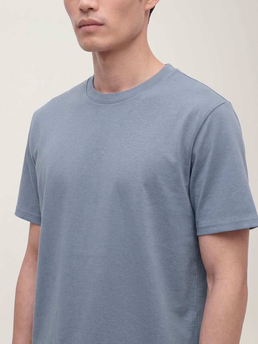 &Mu;&pi;&lambda;&epsilon; &kappa;&omicron;&nu;&tau;&omicron;&mu;ά&nu;&iota;&kappa;&omicron; T-shirt &alpha;&pi;ό 100% &beta;&alpha;&mu;&beta;ά&kappa;&iota;, relaxed fit_2
