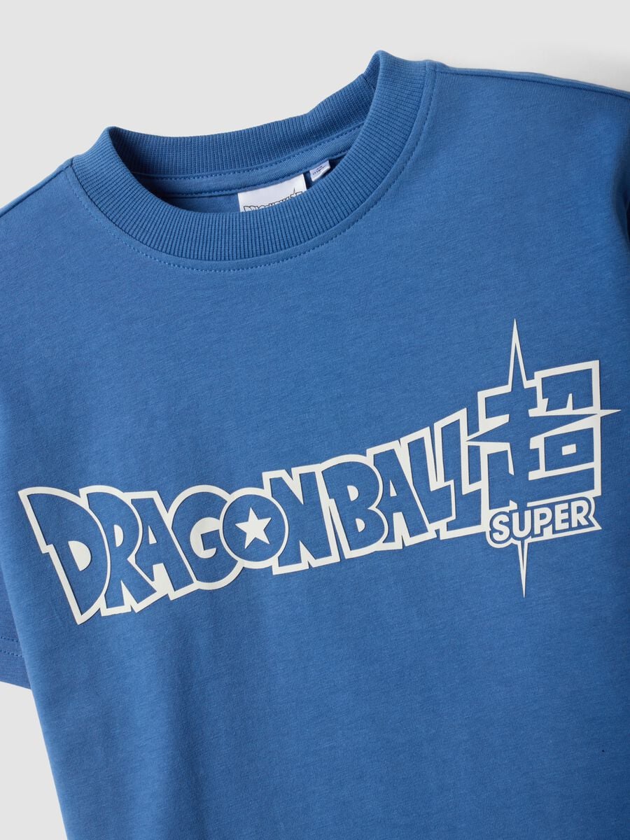 Blaue Oversize-T-Shirt aus reiner Baumwolle mit Rundhals und Dragon Ball Print f&uuml;r Jungen_2