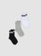 Three-pack of multicolour striped socks in stretch organic cotton_0