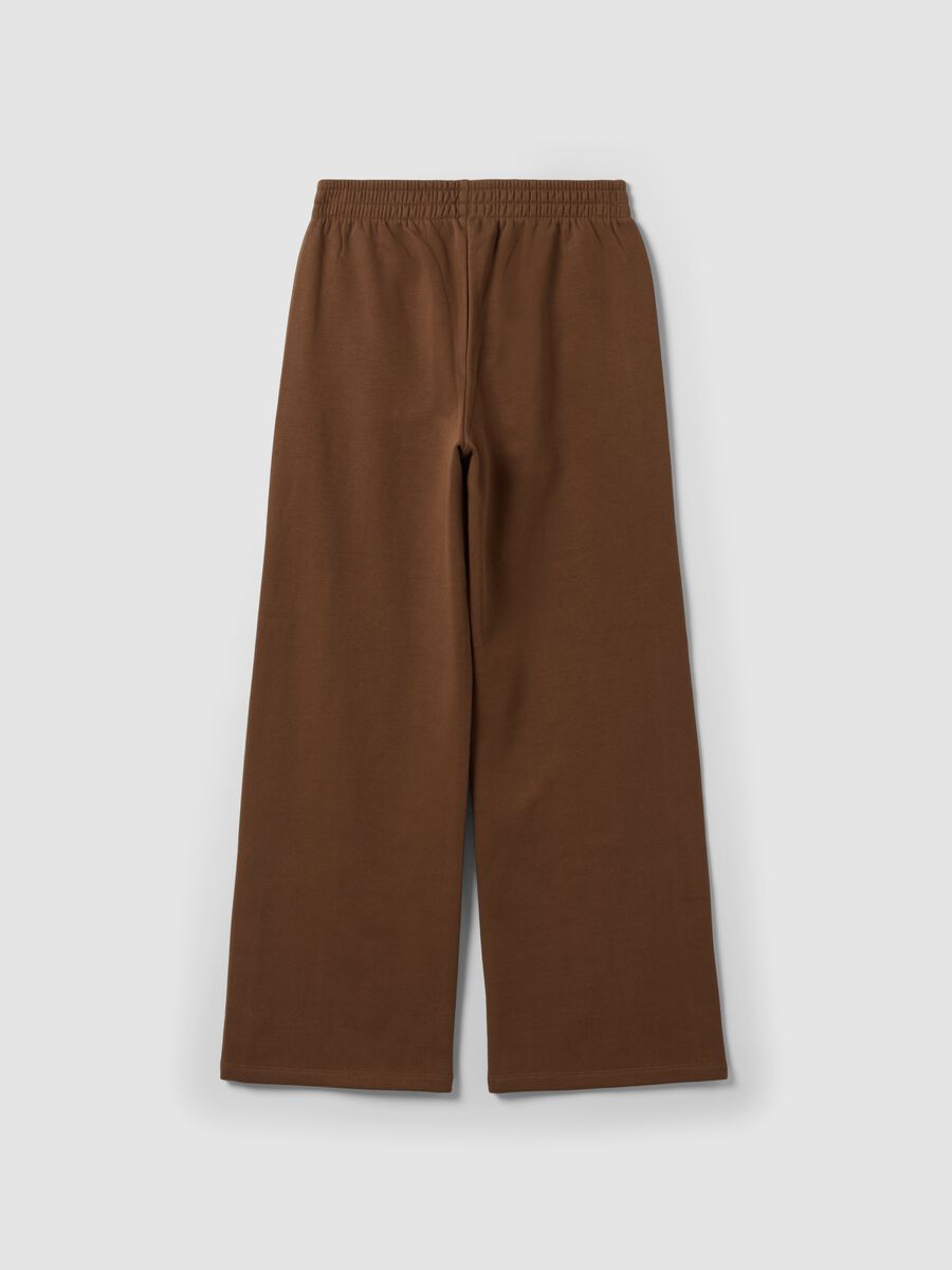 Brown cotton-blend straight-fit joggers_2