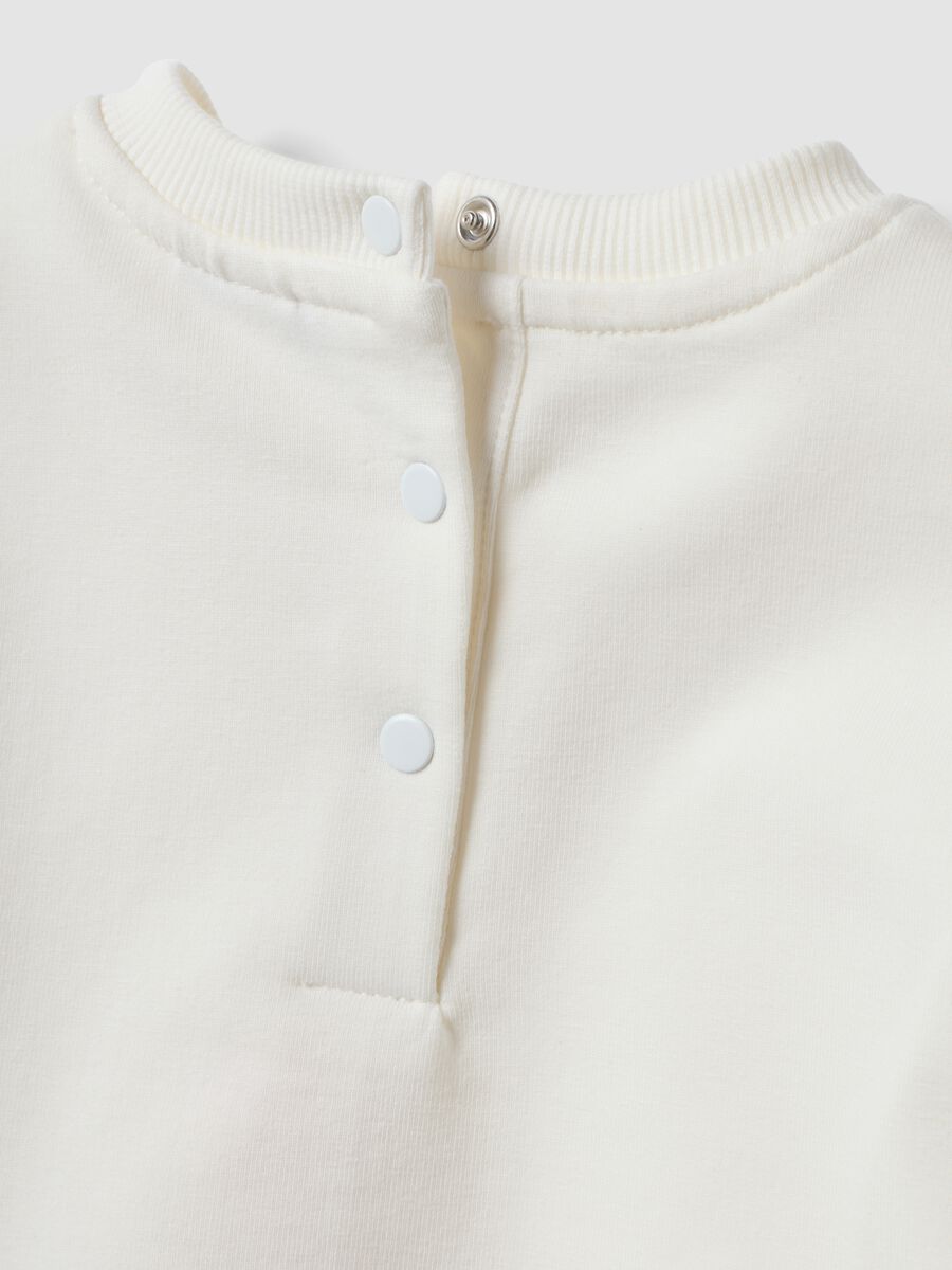 Weisses Sweatshirt aus Stretch-Baumwolle mit Stickerei f&uuml;r Baby-M&auml;dchen, Regular Fit_3