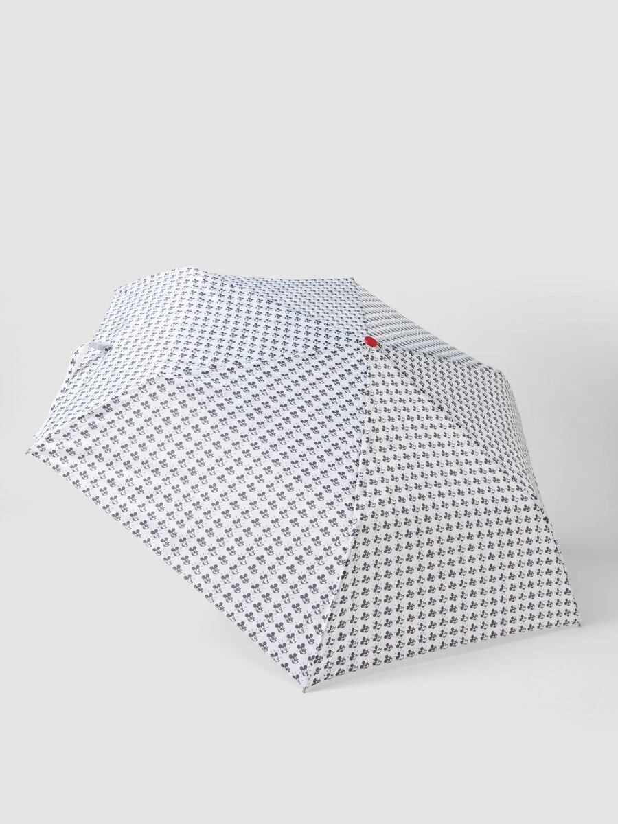Multicolour umbrella with Mickey Mouse prints and red handle_0