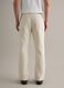 Beige regular fit cotton-linen blend jeans_3