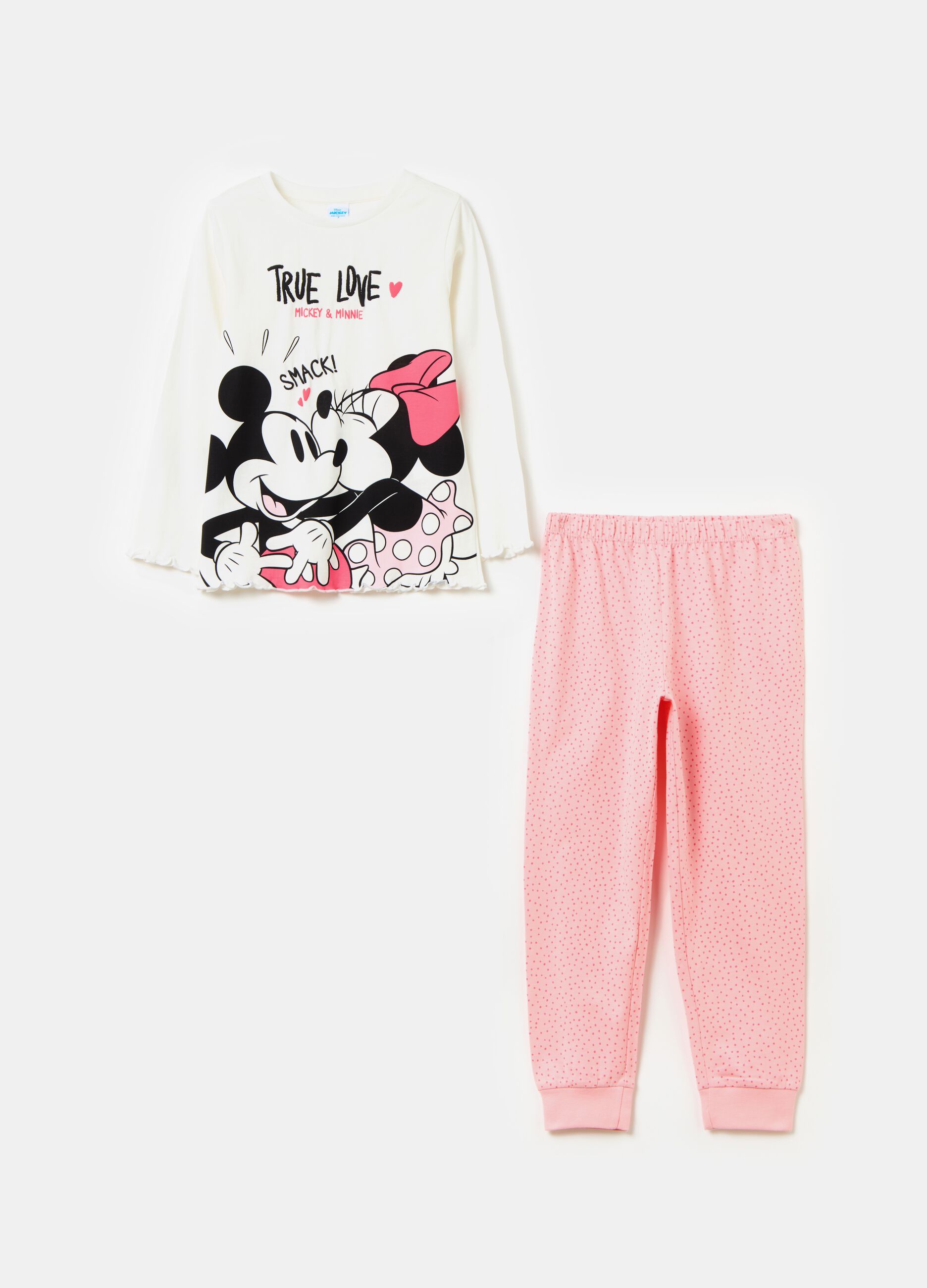 Pijama de algodón orgánico Minnie y Mickey