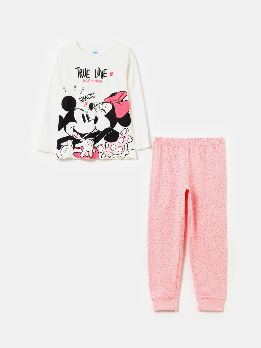 Minnie and Mickey Mouse pyjamas in organic cotton_0