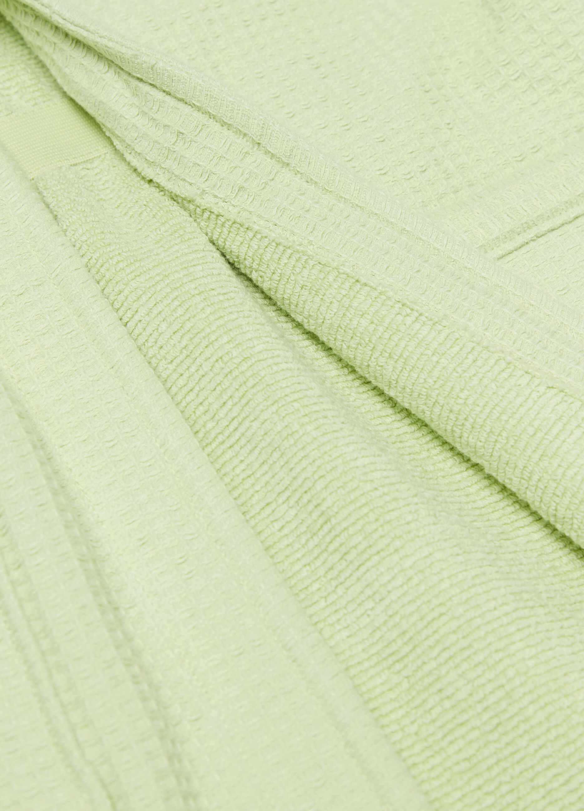 Bathrobe in organic cotton with waffle weave