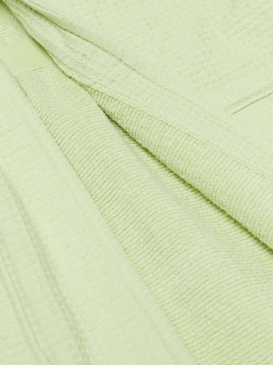 Bathrobe in organic cotton with waffle weave_2