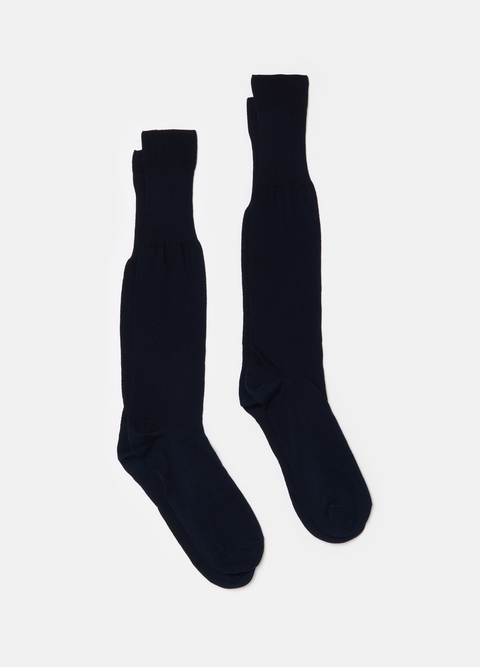 Two-pair pack long organic cotton socks