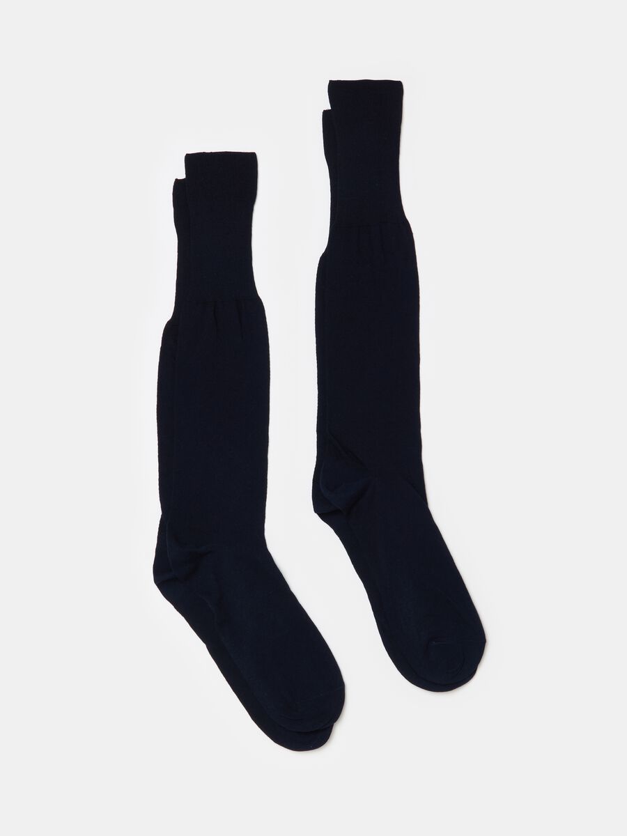 Two-pair pack long organic cotton socks_0