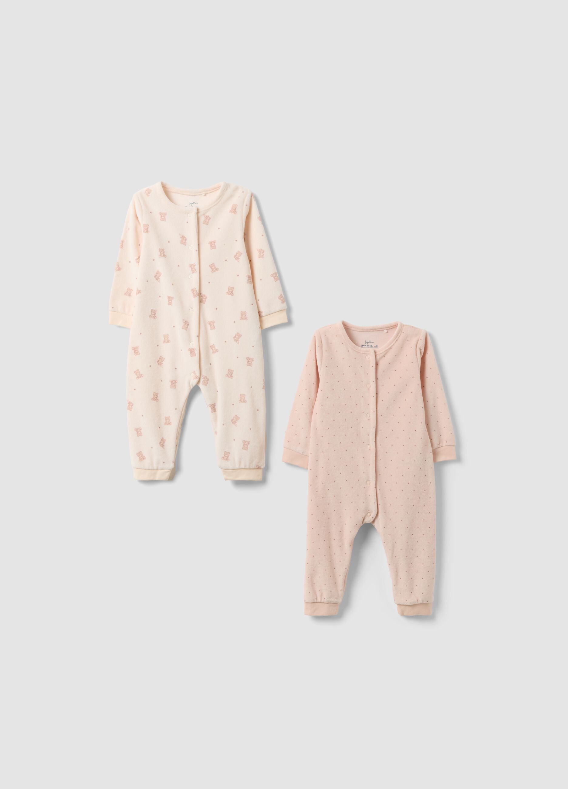 2er-Pack bunte Baby-M&auml;dchen-Strampler aus Baumwollmischung
