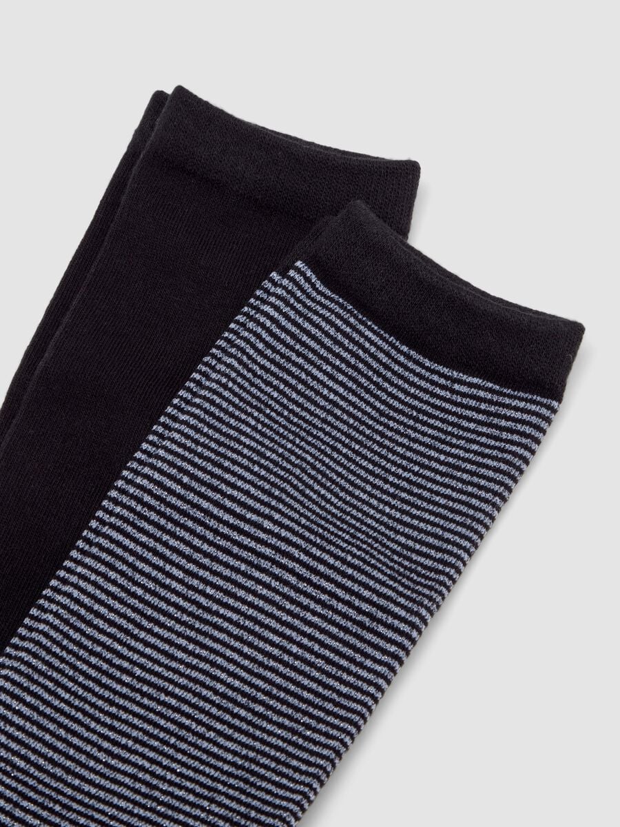 Three-pack of multicolour long socks in organic stretch cotton_1