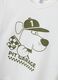 White organic cotton T-shirt with puppy print for boys_2