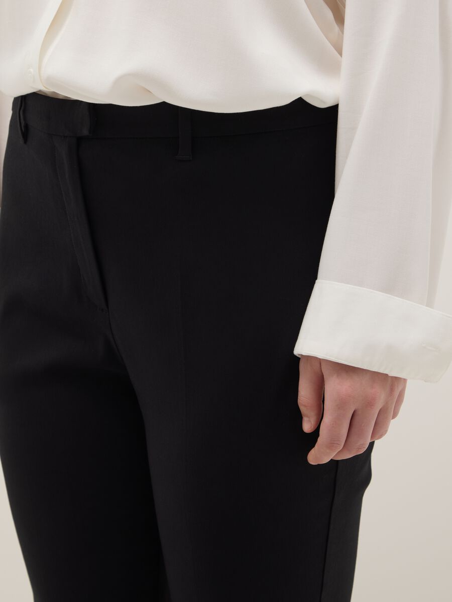 Black skinny viscose blend leggings_3