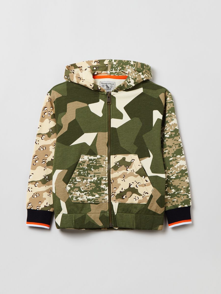 Full-zip camouflage con cappuccio Grand&Hills _0