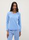 Sky blue pure cotton regular fit pyjamas with ruffles_1