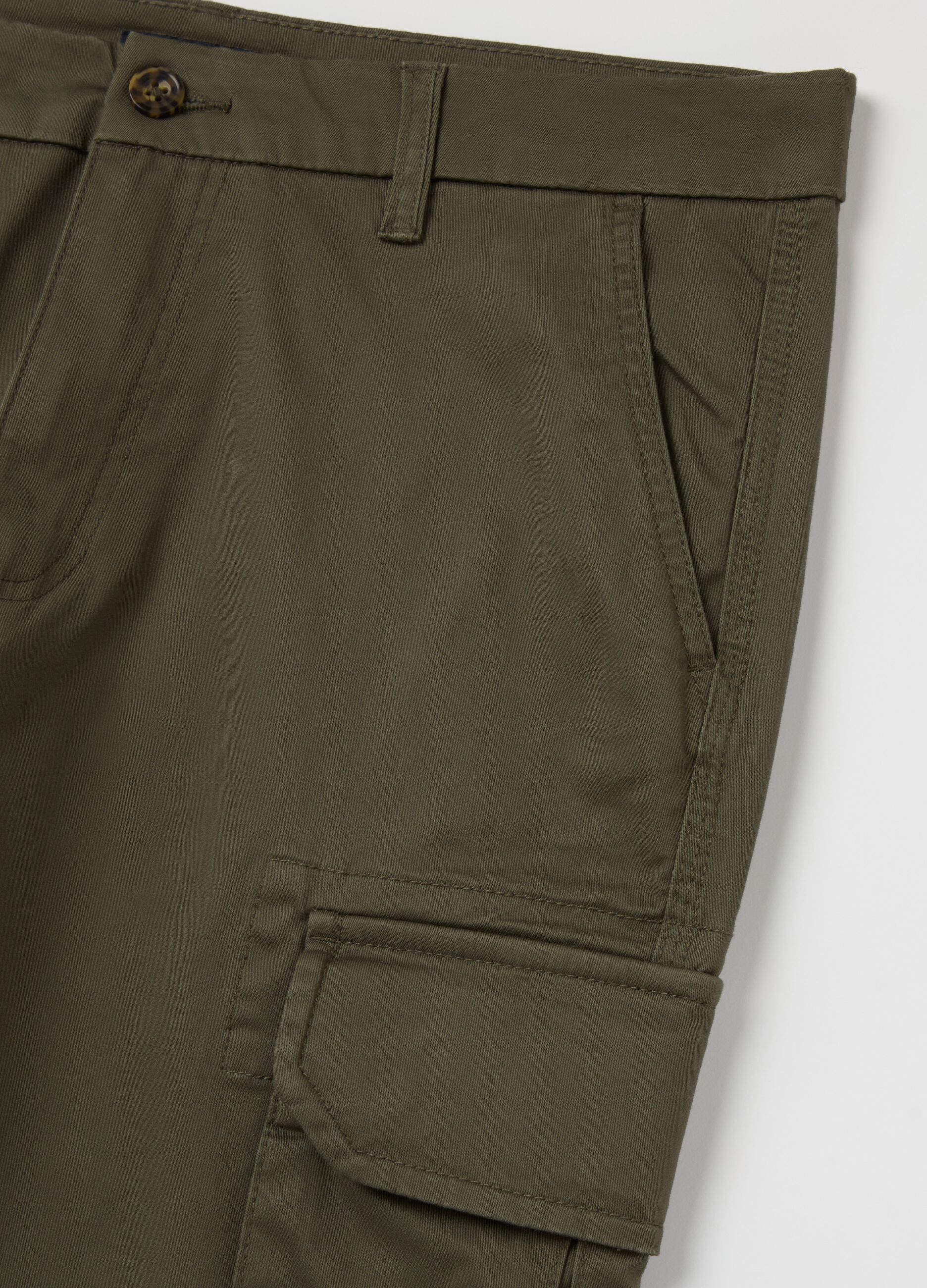 Cargo trousers in stretch cotton