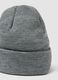 Graue Beanie aus Jerseystrick mit Umschlag_2