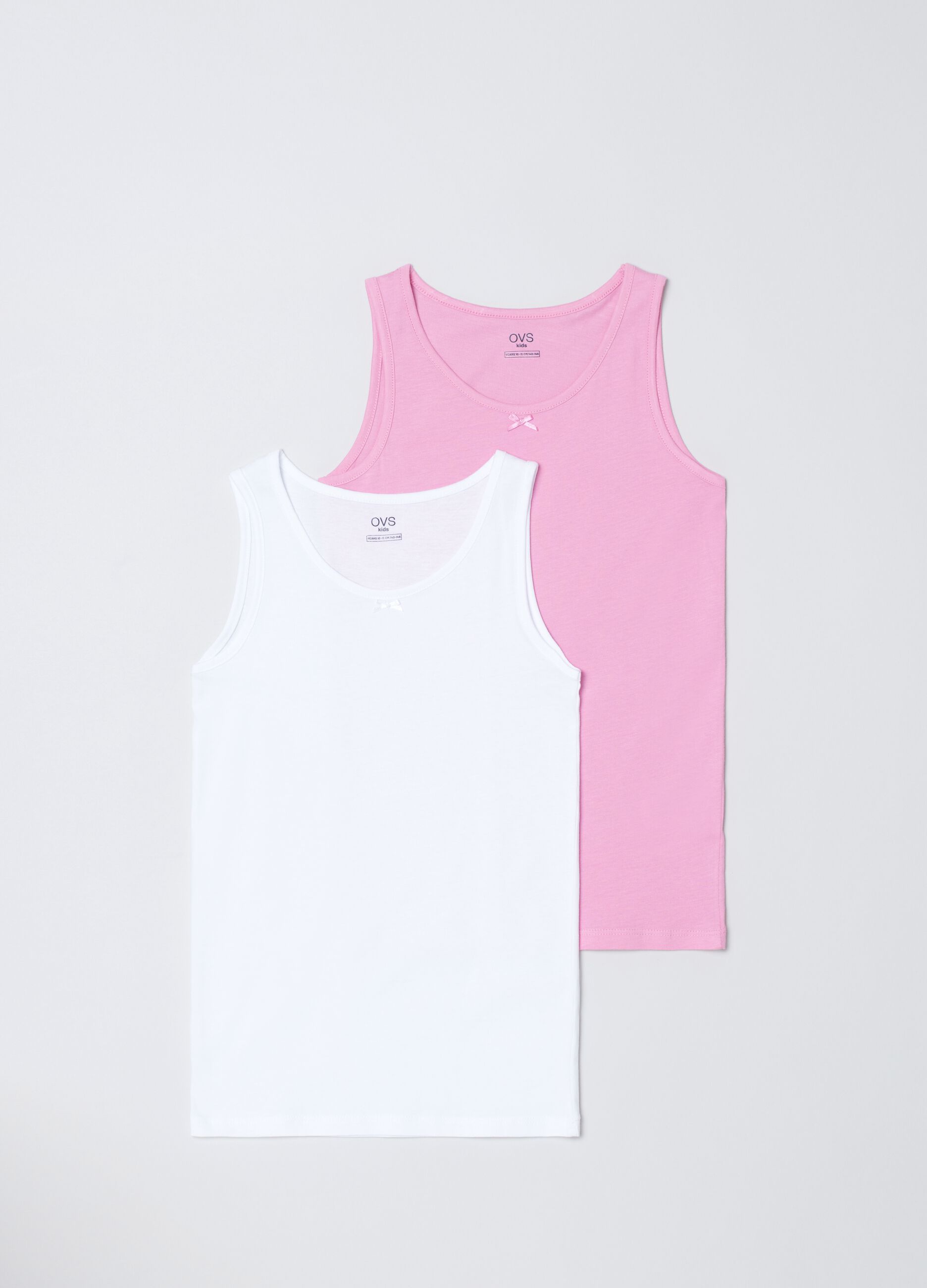 Two-pack vests with bow