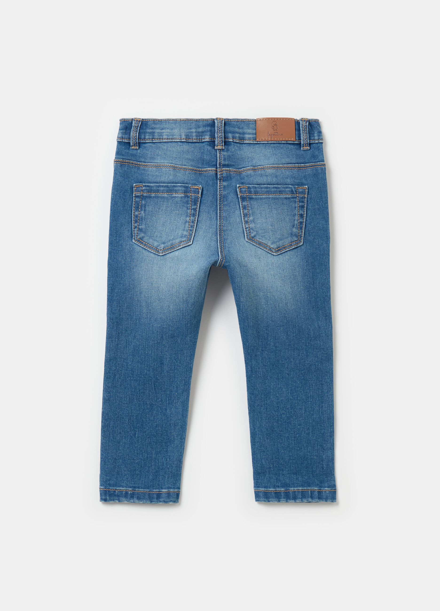 Five-pocket jeans with fading