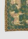 Green wool-blend scarf with print_1