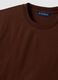 Brown pure cotton jersey T-shirt with relaxed fit crew neck_5
