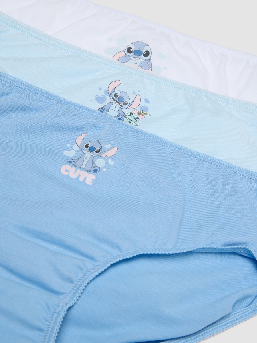 Pack de 5 cuecas azuis em algod&atilde;o org&acirc;nico com personagem Lilo & Stitch_3