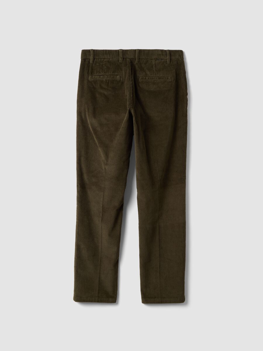 Cal&ccedil;as chino verdes regular fit em algod&atilde;o el&aacute;stico canelado_6