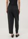 Schwarze Joggerhose aus Milano-Strick in elastischer Viskose, Barrel Fit_2
